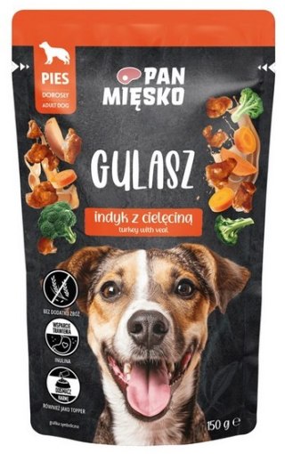 Pan Mięsko Pan Mięsko Karma mokra dla psa - Gulasz indyk z cielęciną saszetka 150g