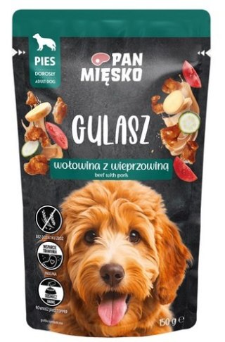 Pan Mięsko Pan Mięsko Karma mokra dla psa - Gulasz wołowina z wieprzowiną saszetka 150g