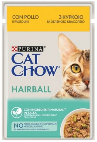 Purina Cat Chow Purina Cat Chow Hairball Kurczak saszetki 3+1 GRATIS 4x85g