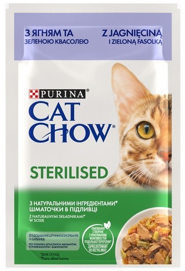 Purina Cat Chow Purina Cat Chow Sterilised Jagnięcina saszetki 3+1 GRATIS 4x85g