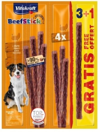 Vitakraft Vitakraft Dog Beef-Stick Original Indyk 3+1 GRATIS 4szt [89330]