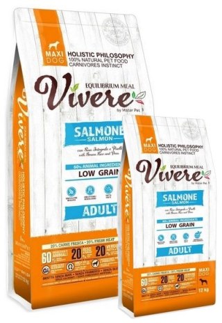 Vivere Vivere Maxi Adult Salmon Karma Monobiałkowa Łosoś dla dużych ras 12+3kg