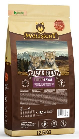 Wolfsblut Wolfsblut Dog Black Bird Puppy Large - indyk i bataty 12,5kg