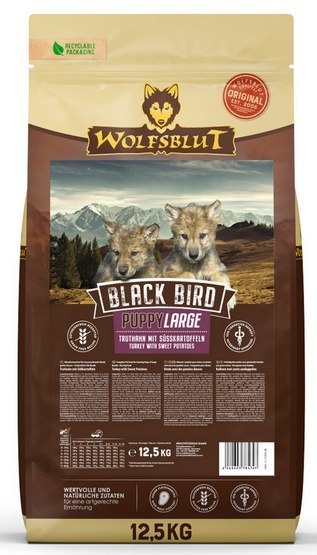 Wolfsblut Wolfsblut Dog Black Bird Puppy Large - indyk i bataty 12,5kg