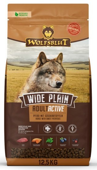 Wolfsblut Wolfsblut Dog Wide Plain Adult Active - konina i bataty 12,5kg