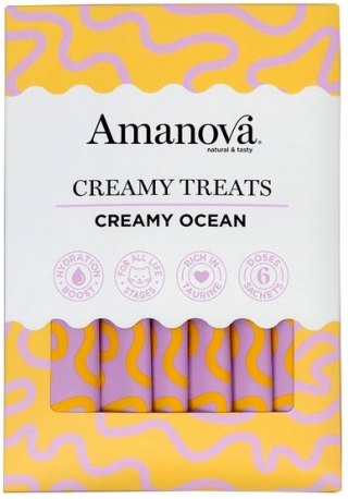 Amanova Amanova Cat Creamy Treats Creamy Ocean Tuna & Goat milk - tuńczyk i mleko kozy 6x15g
