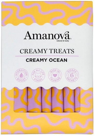 Amanova Amanova Cat Creamy Treats Creamy Ocean Tuna & Goat milk - tuńczyk i mleko kozy 6x15g