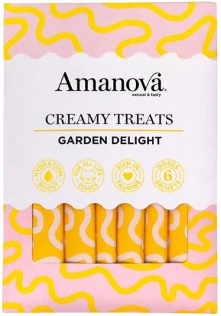 Amanova Amanova Cat Creamy Treats Garden Delight Chicken & Vegetables - kurczak i warzywa 6x15g