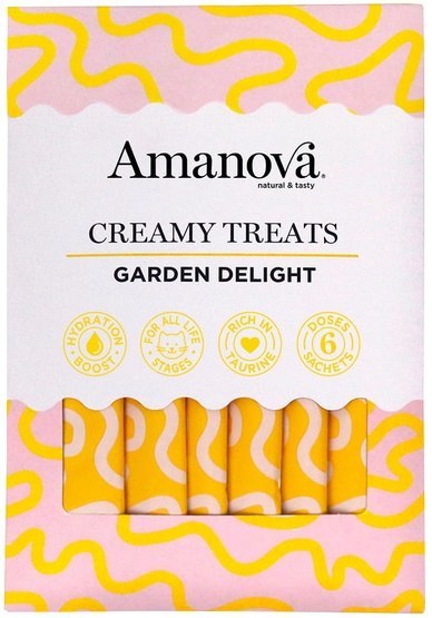 Amanova Amanova Cat Creamy Treats Garden Delight Chicken & Vegetables - kurczak i warzywa 6x15g