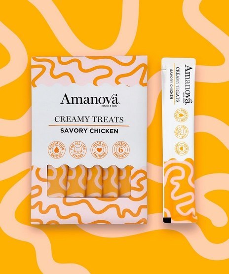 Amanova Amanova Cat Creamy Treats Savory Chicken - kurczak 6x15g