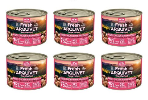 Arquivet Fresh MINI klopsiki z kurczaka w sosie 6x200g Arquivet Fresh