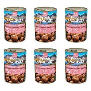 Arquivet Fresh klopsiki z łososiem, marchewką i groszkiem 6x400g Arquivet Fresh