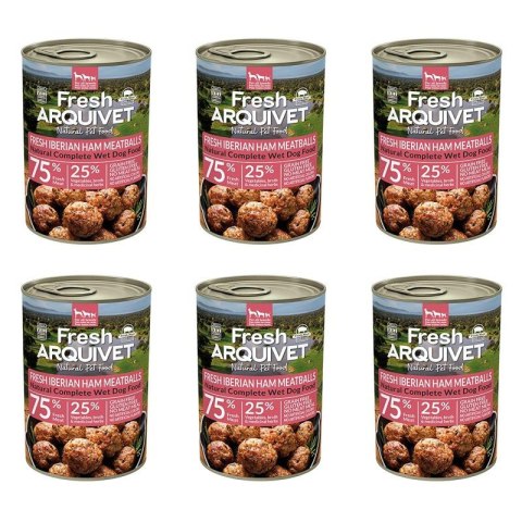 Arquivet Fresh klopsiki z szynką iberyjską, słodkimi ziemniakami i brokułami 6x400g Arquivet Fresh