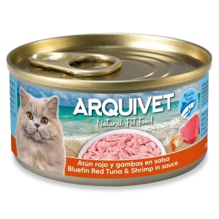 Arquivet Puszka dla kota z tuńczykiem błękitnopłetwym i krewetkami w sosie 80 g Arquivet