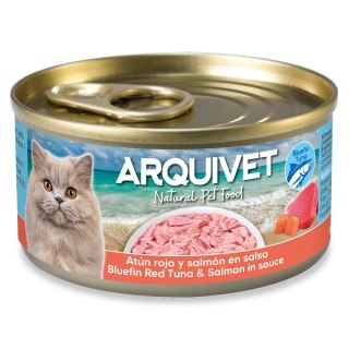 Arquivet Puszka dla kota z tuńczykiem błękitnopłetwym i łososiem w sosie 80 g Arquivet