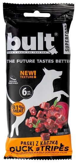 Bult Bult Superfood Tasty Stripes Paski z kaczką 60g