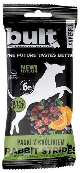 Bult Bult Superfood Tasty Stripes Paski z królikiem 60g