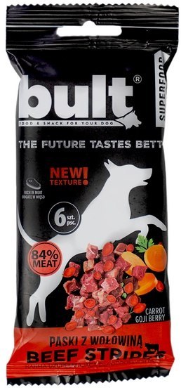 Bult Bult Superfood Tasty Stripes Paski z wołowiną 60g