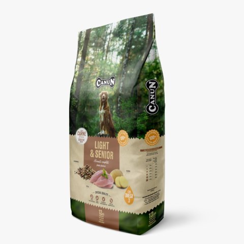 Canun Fresh Light & Senior-karma dla psów starszych i z nadwagą 12kg Canun