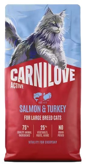 Carnilove Carnilove Cat Active Salmon & Turkey Adult Large Breed - kaczka i indyk 2kg