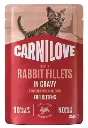 Carnilove Carnilove Cat Rabbit Kitten - królik w sosie saszetka 85g