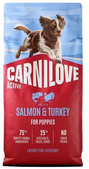 Carnilove Carnilove Dog Active Salmon & Turkey Puppy - łosoś i indyk 1,5kg