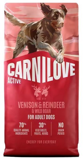 Carnilove Carnilove Dog Active Venison & Reindeer Adult - dziczyzna i renifer 1,5kg