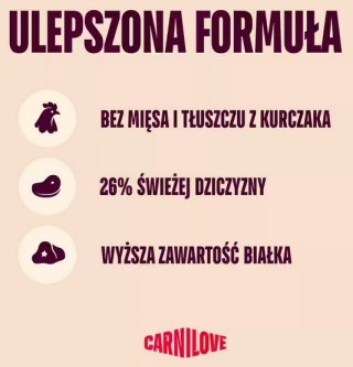 Carnilove Carnilove Dog Active Venison & Reindeer Adult - dziczyzna i renifer 1,5kg
