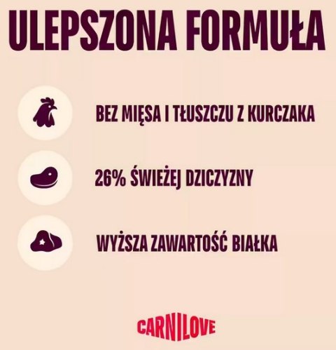 Carnilove Carnilove Dog Active Venison & Reindeer Adult - dziczyzna i renifer 1,5kg