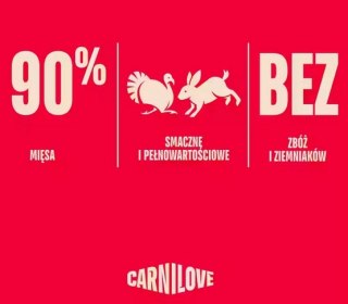 Carnilove Carnilove Dog Jerky Turkey & Rabbit - indyk i królik 100g