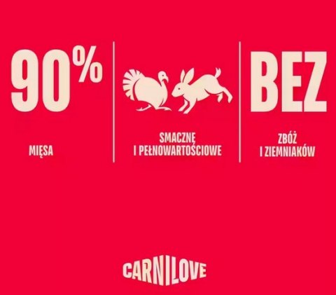Carnilove Carnilove Dog Jerky Turkey & Rabbit - indyk i królik 100g