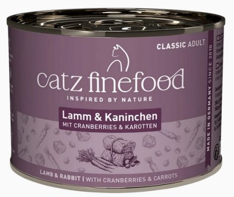 Catz Finefood Catz Finefood Classic N.11 Jagnięcina i Królik puszka 200g