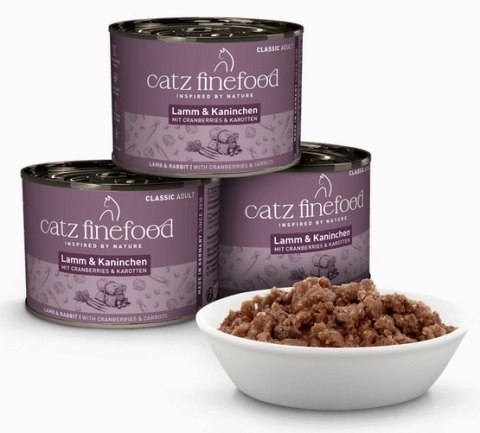 Catz Finefood Catz Finefood Classic N.11 Jagnięcina i Królik puszka 200g