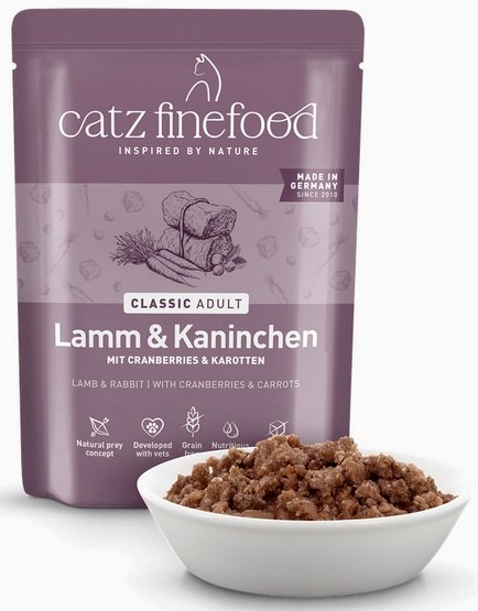 Catz Finefood Catz Finefood Classic N.11 Jagnięcina i Królik saszetka 300g