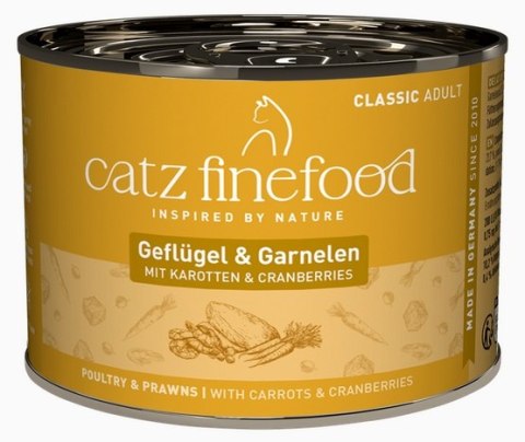 Catz Finefood Catz Finefood Classic N.17 Drób i Krewetki puszka 200g