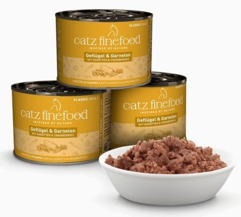 Catz Finefood Catz Finefood Classic N.17 Drób i Krewetki puszka 200g