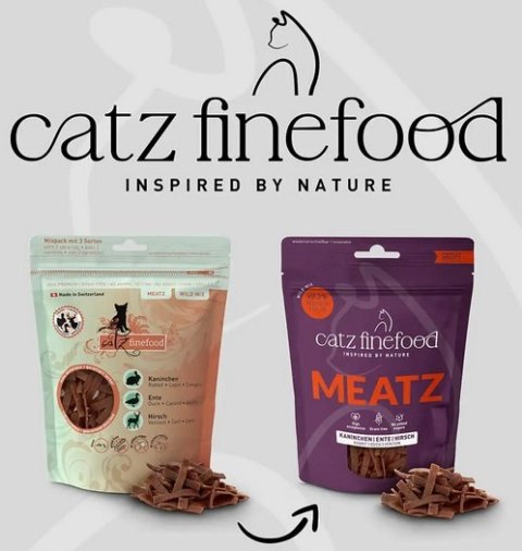 Catz Finefood Catz Finefood Meatz Wild Mix - królik, kaczka, jeleń 45g