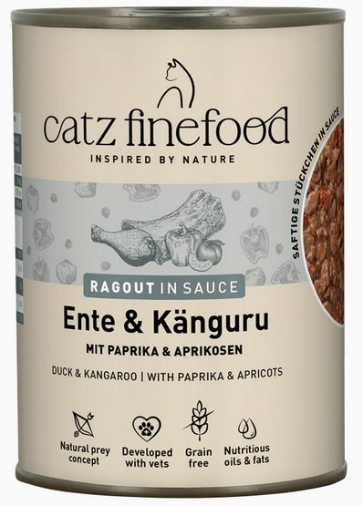 Catz Finefood Catz Finefood Ragout in Sauce Kaczka i Kangur (N.607) puszka 380g