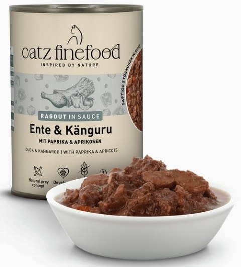 Catz Finefood Catz Finefood Ragout in Sauce Kaczka i Kangur (N.607) puszka 380g