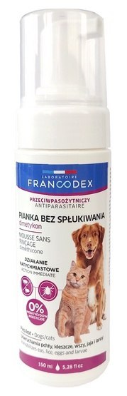 Francodex Francodex Pianka bez spłukiwania z dimetykonem dla psa i kota 150ml