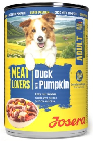 Josera Josera Pies Meat Lovers Menu Kaczka z dynią puszka 400g
