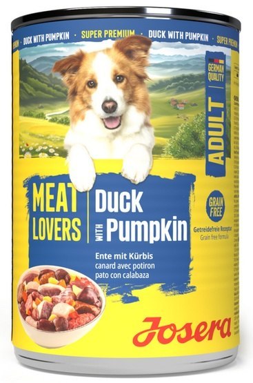 Josera Josera Pies Meat Lovers Menu Kaczka z dynią puszka 400g
