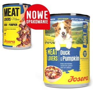 Josera Josera Pies Meat Lovers Menu Kaczka z dynią puszka 400g