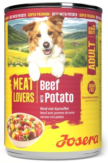 Josera Josera Pies Meat Lovers Menu Wołowina z ziemniakami puszka 400g
