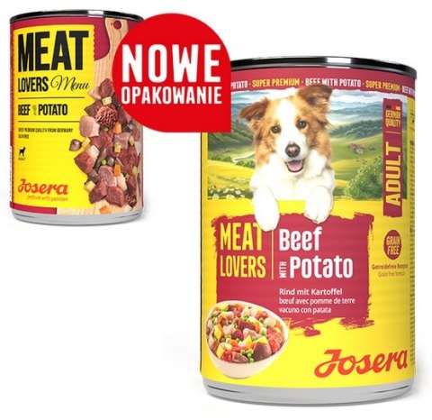 Josera Josera Pies Meat Lovers Menu Wołowina z ziemniakami puszka 400g