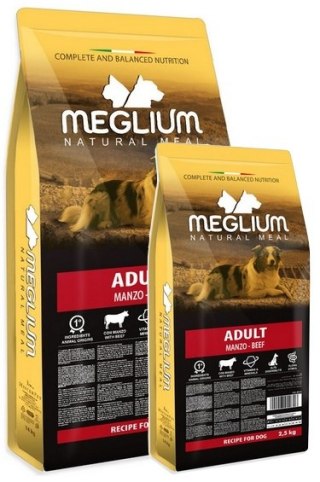 Meglium Meglium Dog Adult Beef Sucha karma z wołowiną 14kg + 2,5kg Gratis