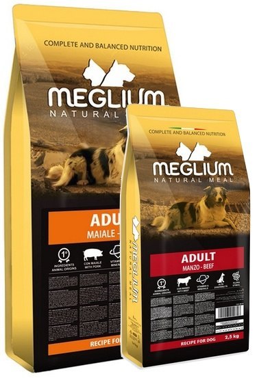 Meglium Meglium Dog Adult Pork Sucha karma z wieprzowiną 14kg + 2,5kg Gratis