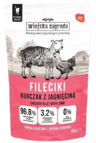 Wiejska Zagroda Wiejska Zagroda Kot Fileciki kurczak z jagnięciną saszetka 85g
