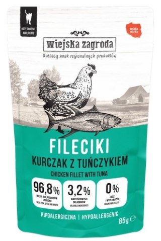 Wiejska Zagroda Wiejska Zagroda Kot Fileciki kurczak z tuńczykiem saszetka 85g
