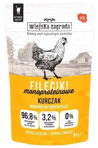 Wiejska Zagroda Wiejska Zagroda Kot Fileciki monoproteinowe kurczak saszetka 85g